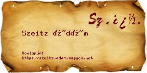 Szeitz Ádám névjegykártya